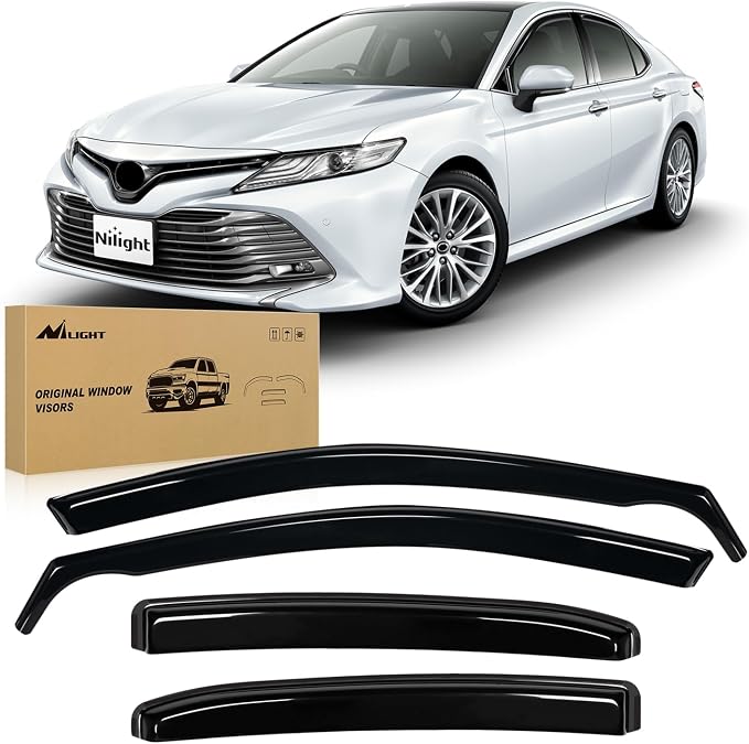 in Channel Window Rain Guards for Toyota Camry 2018 2019 2020 2021 2022 2023 2024 Vent Window Visors, Window Deflectors-4PCS