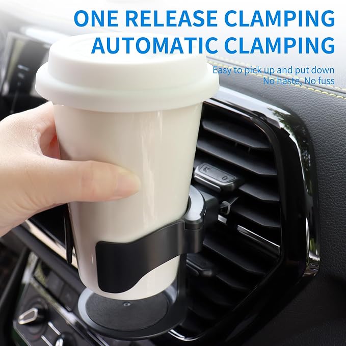 Cup Holder for Car, Cup Holder Expander for Car Air Vents, Car Ashtray Holder, Suitable for Cars and Trucks with Horizontal Blade Vents (2PCS)