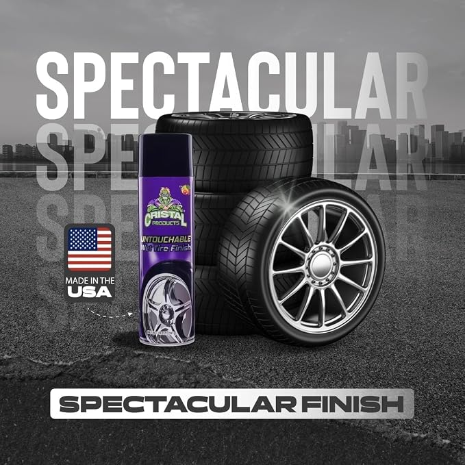 Untouchable Tire Shine Spray – Long-Lasting Wet Tire Finish for Deep Gloss & Protection – Waterproof Tire Shine, Easy Application, Premium Tire Cleaner Shine 8oz (1PK)