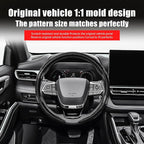 Car Steering Wheel Cover - Integrated Carbon Fiber Pattern Protective Sleeve with Hub Cap Anti-Slip Design - Fits 99% of Models Suitable for 14-16 Inch Sedans, SUVs, and Trucks Interior Accessories