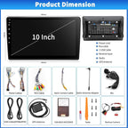 Car Stereo Radio for Jeep Wrangler JK Compass Grand Cherokee Dodge Ram 1500, Android 13 2GB+64GB, 10 inch IPS Touchscreen Wireless CarPlay Android Auto GPS Bluetooth AM/FM WiFi SWC, Backup Camera
