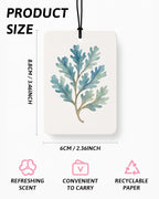Coastal Beach Car Air Freshener 4 Pcs Coconut Scented, Blue Ocean Marine Life Car Accessories Mirror Decor for Women, Girly Beachy Hanging Air Freshener for Cars Closet Drawer Books