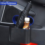 Car Trash Can with Lid, Vehicle Trash Bin Car Dustbin Garbage Organizer Holder with Trash Bag, Portable Hanging Mini Wastebasket Bin Trash Container for Auto Cars, Home, Office (Blue)