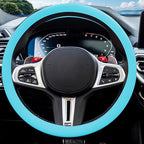 JDDRY Steering Wheel Cover - Silicone Protector - Universal Fit - Light Blue (1PC)