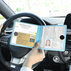 Car Registration and Insurance Card Holder, Vehicle Glove Box Car Organizer, Interior Car Accessories for Documents, Cards, License - 2 Pack