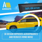 Extra Durable Window Deflectors Tape-On Window Visors Rain Guards Fit for Toyota Grand Highlander 2024-2026, Sun Visors, Wind Vent for Shades, Exterior Car Accessories - 4pcs. AG0879