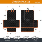 IVY&LANE Dog Car Seat Cover for Back Seat,Conversible 2-in-1 Waterproof Front Seat Cover,Heavy-Duty & Scratchproof Car Seat Protector Cover for SUVs,Trucks and Sedans,Large
