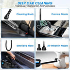 25PCS Car Cleaning Kit, Car Detailing Kit Interior with High Power Handheld Vacuum Cleaner, Windshield Cleaner, Cleaning Gel, Professional Auto Accessories for Men, Women