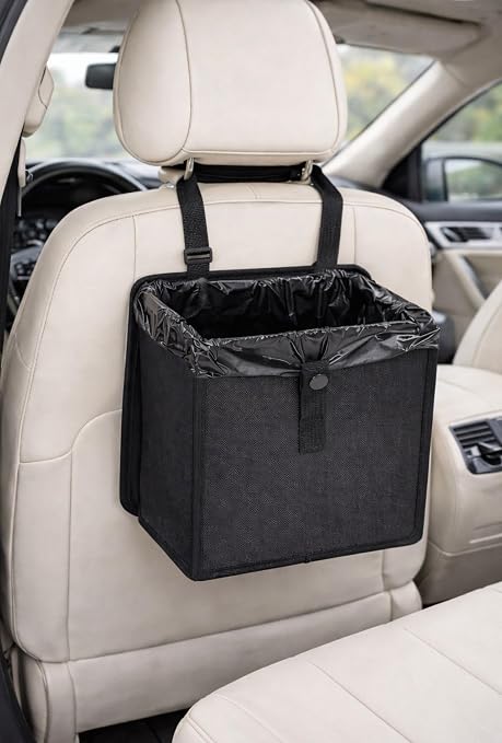Car Trash Can for Car – Waterproof Hanging Car Garbage Bin – Bonus 20 Trash Bags Included