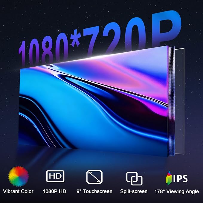 4G+64G Car Radio for Ford Escape 2013-2019: CarPlay Android Auto | Upgrade Android 15 9" Touchscreen, BT 5.4, WiFi 6, GPS, FM, RDS, EQ, SWC, 1080P Backup Camera