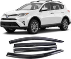 Tape-On Window Visors Deflectors Rain Guards 4 Piece Set ‎Compatible with 2013-2018 Toyota Rav4 94992