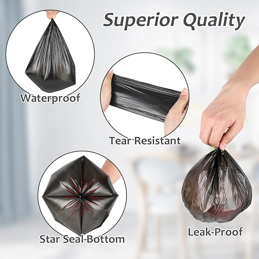 Mini Car Trash Can Bags for Auto Trash Bin, 120 Count Small Garbage Bags Organizer Tear-Resistant, Liner Refills (Vehicle Trash Can is not Included), Black