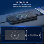 25W Magnetic Wireless Car Charger Pad, for MagSafe Car Charger with 45W USB-C Car Charger, Anti-Slip Wireless Charging Pad for Car Compatible with iPhone 17 16 15 14 13 12 (1 Meter Cable)