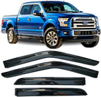 Rain Guards Window Visors Fit 2015-2026 Ford F-150,17-23 F150 Raptor F-250 | F-350 F-450 F-550 2017-2023, Super Duty Crew Cab, Window Deflectors, Vent Visor, Sun Shades, Truck Accessories