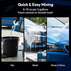 Car Whisperer – Premium Car Wash Soap 128 fl oz | High-Foam, pH-Balanced Formula | Streak-Free Shine | Protects Wax and Coatings | Safe for All Finishes | MADE IN USA