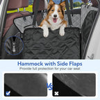 Heavy Duty Dog Car Seat Cover, 100% Waterproof & Scratch-Proof Backseat Protector with Mesh Window – Non-Slip Hammock for Cars Trucks SUVs, Keep Seats Clean & Dog Comfortable