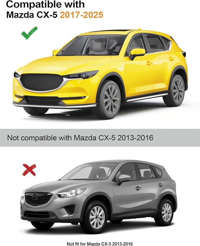 in-Channel Window Rain Guards Fit for Mazda CX5 2017-2025 Rain Guard Extra Durable CX-5 Side Window Deflectors Visors Low Profile Vent Visors CX 5Vent Shades Car Accessories-4 pcs