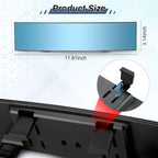 Interior Rearview Mirrors, Universal Panoramic Car Rear View Mirror Accessories, Wide Angle Reduce Blind Spot Effectively for Car, Jeep, Truck, Motorcycle, Tractor, ARB, ATV, SUV, RV, Blue