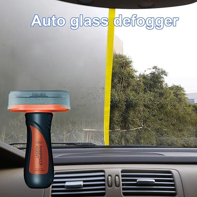 Car Windshield Cleaner, Oil Film Remover for Car Window, 100ml Automotive Glasses Anti-Rain Agent with Built-in Brush, Auto Glass Cleaner for Car, Truck, SUV