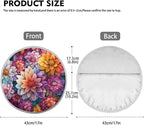 Dahlia Print Steering Wheel Cover Sun Shade 17 inch Cooling Steering Wheel Sun Cover for Heat Protection Universal Auto Accessories Heat Reflector Fit Most Cars SUV Trucks Van