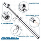 20 Pack Dual Head Tire Pressure Gauge Heavy Duty Air Pressure Tire Gauge for Auto Truck Car RV Van Gage Range 10-150PSI, 1-10Bar (Silver)