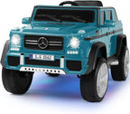 JOYLDIAS Kids Ride On Cars, Licensed Mercedes-Benz Maybach G650S, 12V7AH Battery Powered Toy Electric Car for Kids W/LED Underglow Lights,Remote Control,2 Motors,3 Speeds,Music,Bluetooth,Peacock Blue