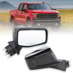 Right Passenger Side Mirror Compatible with 2019-2025 Chevy Silverado 1500 With Power Glass Manual Folding Heated Without Turn signal Replace#GM1321583(7Pins）