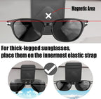 Visor Sunglasses & Card Clip — Compact Car Sun Visor Holder