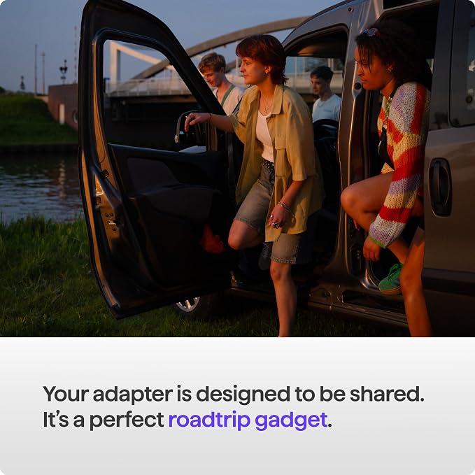 TWO+ Compatible with Android Auto & Apple Carplay 2-in-1 Wireless Adapter | Wireless Connection via Bluetooth & WiFi | iPhone X+ & Android 11+ | Multifunctional Button | Made in Europe