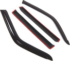 WD2-438 Dark Smoke 4 Pcs Set Window Visor (Outside Mount) Deflector Rain Guard Compatible with 1996-2000 Toyota RAV4