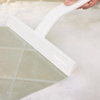 JustHang Shower Squeegee for Glass Doors, All-One-Piece Award-Winning Silicone Squeegee with Built-in Hook for Bathroom, Window, Mirror, Tile Wall,Car, Streak-Free Cleaner Tool,10-Inch White