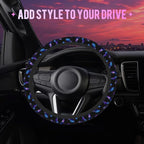 Galaxy Butterfly Steering Wheel Cover for Women Men Neoprene Breathable Wheel Cover Protector Anti-Slip Car Accessories Universal 15 Inch Fit for Cars Trucks Vehicles