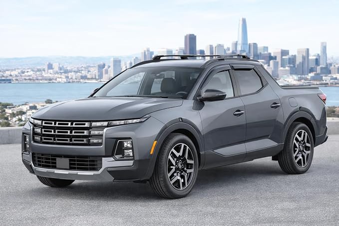 2019-2026 Tape-on Rain Guards for Hyundai Santa Cruz Side Window Deflector Visors SE SEL Night XRT Limited Durable Tinted Vent Shade 2023 2024 2025