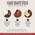 Bick 4 Leather Conditioner & Cleaner, Won't Darken Boots, Couch, Bags 8 oz | Made in USA, For Shoes, Furniture, Jackets, Auto Interiors, Apparel & Accessories