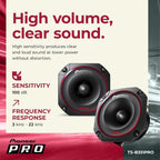 P.R.O. Series TS-B351PRO 3.5” Tweeters (Pair) – 250W Max, Perfect for high-SPL Builds and pro-Level car Audio, Bullet Style Tweeter