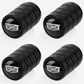 4pcs Tire Valve Stem Caps, Compatible with Cadillac Escalade CT4 CT5 CT6 ATS CTS SRX XT5 Series Stem Cap Universal Car Air Cover Car Accessories for Cars, SUV, Truck, Motorcycles （Black）