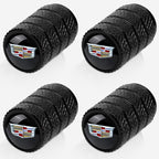 4pcs Tire Valve Stem Caps, Compatible with Cadillac Escalade CT4 CT5 CT6 ATS CTS SRX XT5 Series Stem Cap Universal Car Air Cover Car Accessories for Cars, SUV, Truck, Motorcycles （Black）
