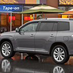 Window Visors Rain Guards Shield for 2008-2013 Toyota Highlander, Out-Channel Window Vent Wind Deflectors Visors Shades for 08-13 Highlander Hybrid
