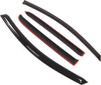 Outside Mount Window Vent Visors Rain Guards Compatible with Nissan Titan Crew Cab 2004-2015 | Side Window Wind Deflectors Rain Shields | Smoke Tinted, 4 Pcs Set, DGWV-358