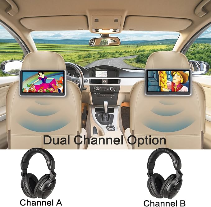 Compatible with uConnect Headphones, OEM Car IR Headphones for Chrysler Town & Country, Dodge Grand Caravan & Jeep & Nissan & Infiniti 2006 2007 2012 2013 2014 2015 2016 2017 2018 2019