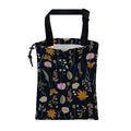 Car Garbage Bag Blooming Botanical Plants Drawstring Car Trash Bag Hanging for Back Seat with Adjustable Buckle Canvas Vehicle Trash Can Easy-to-Install