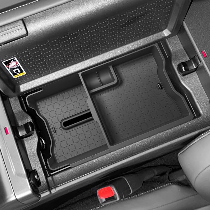 Center Console Double-Layer Organizer for Toyota RAV4 2026 Central Control Armrest Double-Layer Storage Box Insert Tray Interior Auto Accessories Black