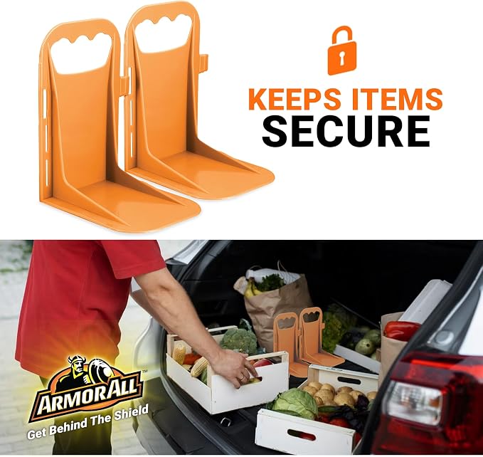 Trunk Cargo Blocks, Cargo Dividers, Trunk Dividers, Hook & Loop Trunk Organizer Blocks to Hold Cargo in Place, Cargo Containment System for Cars, Trucks, SUVs, Vans, 2 Pieces
