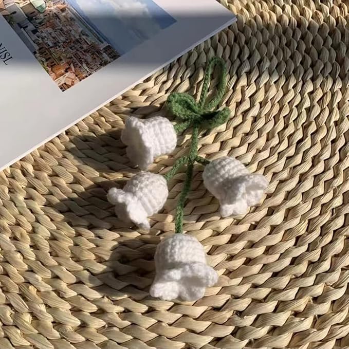 Handmade Knitted Rear View Mirror Pendant Ornament, Cute Car Accessories Aesthetic, Kawaii Car Decor for Home Decorative Pendants