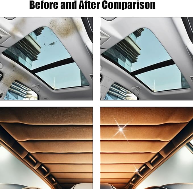 Car Headliner Cleaning Kit, Interior Roof Stain Remover, Multi-purpose cleaner for fabric seats and car headliners (1, 100ML)
