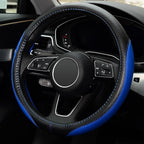 Microfiber Leather Auto Car Steering Wheel Cover, Universal Fit 15 Inch Anti-Slip Wheel Protector, Blue