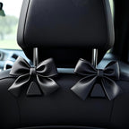 2-Pack Car Purse Hooks for Hanging Purses and Bags, Cute Bow car seat headrest Hooks for Hanging car Purse Hooks. (Black)
