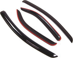 Outside Mount Window Vent Visors Rain Guards Compatible with Chevrolet Aveo Sedan 2004-2006 | Side Window Wind Deflectors Rain Shields | Smoke Tinted, 4 Pcs Set, DGWV-058