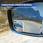 2PCS Car Fan Shaped Blind Spot Mirrors, Safety HD Glass Wide Angle Adjustable Car Convex Side Mirrors, Rearview Mirror with Adhesive, Vehicle Parking Auxiliary Mirror for SUV Truck (Silver)