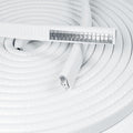White Edge Trim 1/2" X 3/8" U-Channel Rubber Weatherstrip with Metal Fit Gap 3/64" to1/4 Car Door Edge Sealing Strip, PVC Weather Stripping Metal Edge Protector - 15Foot